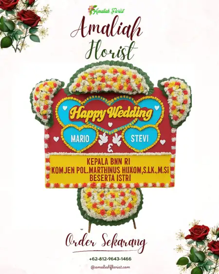 Papan Bunga Pernikahan Kembangsawit